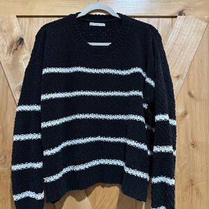 Black and White Striped Sweater